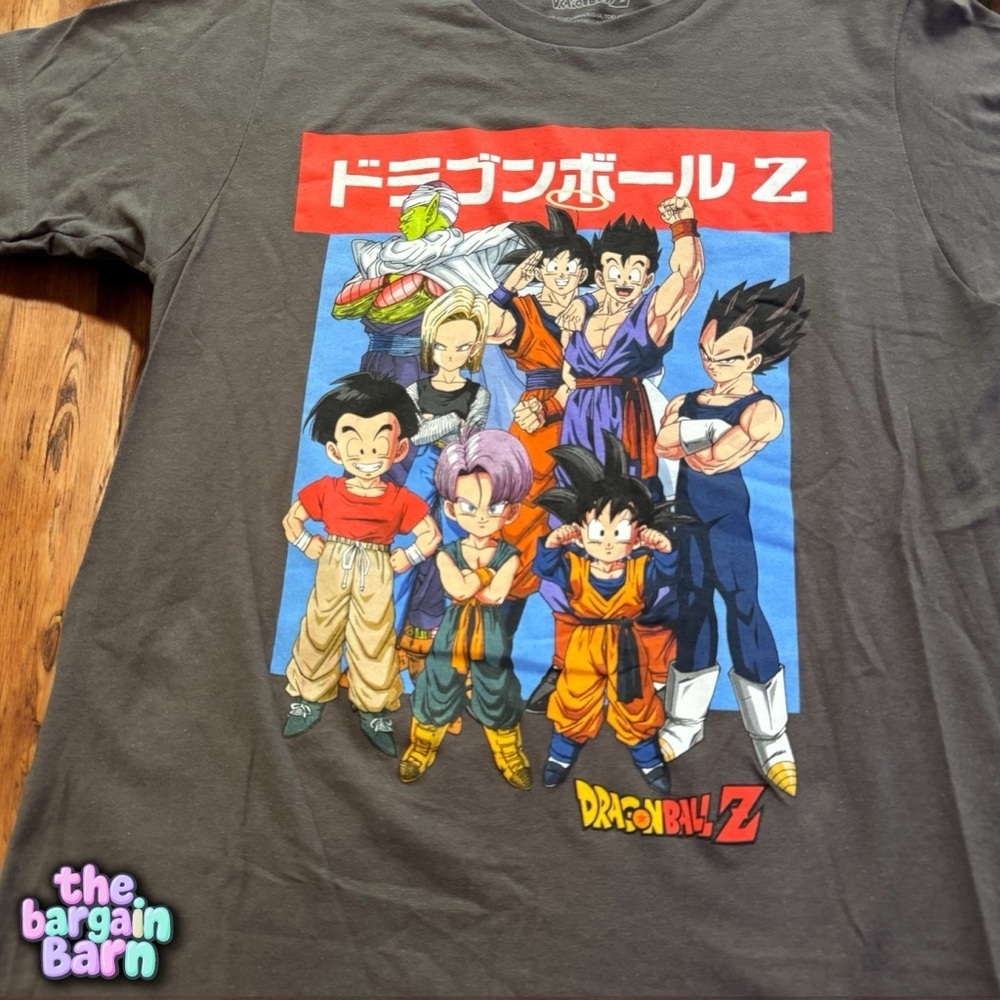 Dragon Ball Z Adult Toei Animation Grey Short Sleeve Graphic T-Shirt (Small) - Picture 2 of 4